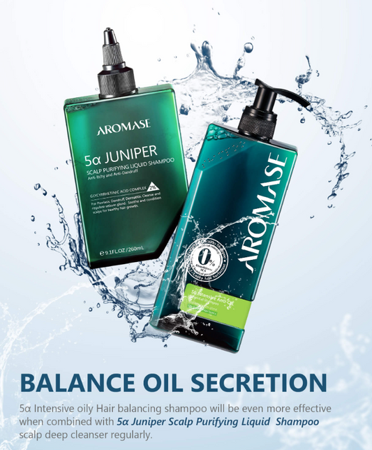 AROMASE 5α Intensive Anti-Oil Essential Shampoo (Ideal for oily, very oily, and oily sensitive scalp)