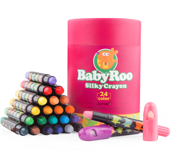 SILKY WASHABLE CRAYON -BABY ROO 24 COLORS