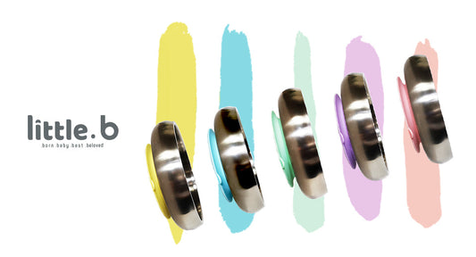 Little.b Baby Feeding Stainless Steel-Double-ply 316 Stainless Steel Suction Cereal Bowl