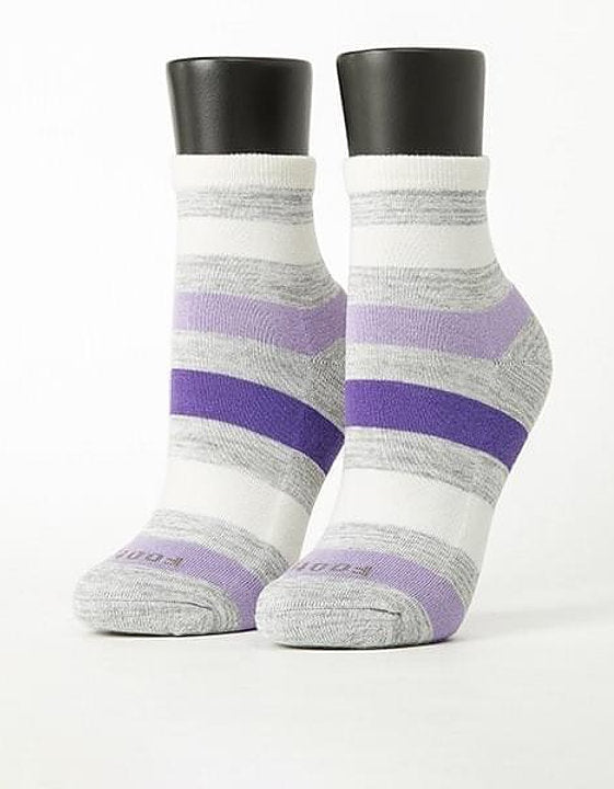 Sweet Heart Stripes Air Move Sport Socks (purple)  - Women - Size M