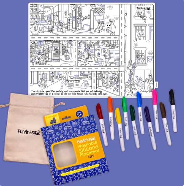 Washable Silicone Placemat (City)