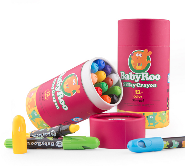 SILKY WASHABLE CRAYON -BABY ROO -12 COLORS