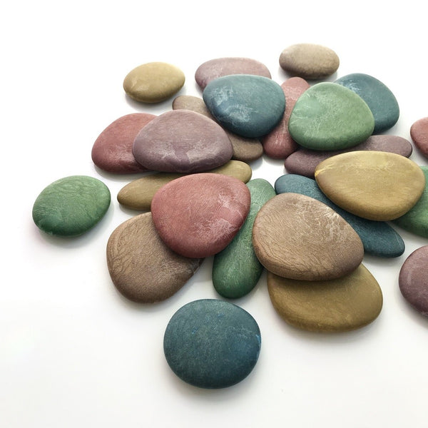 ECO-FRIENDLY JUNIOR RAINBOW PEBBLES - JAR OF 36