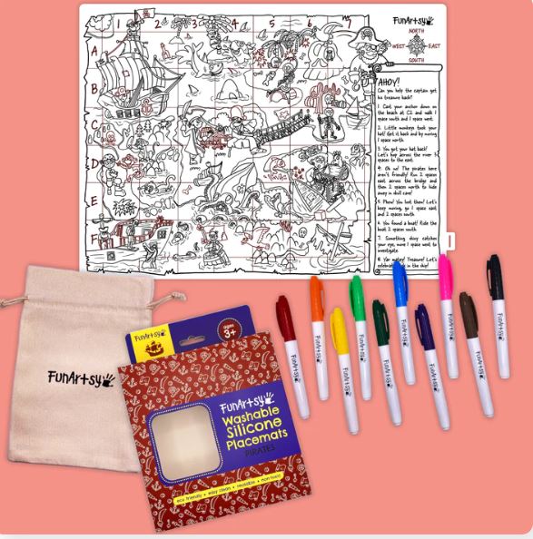 Washable Silicone Placemat (Pirates)