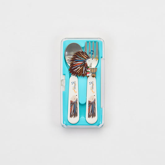 Cuitisan Infant Spoon & Fork Set with Case (3 Colours to choose from)