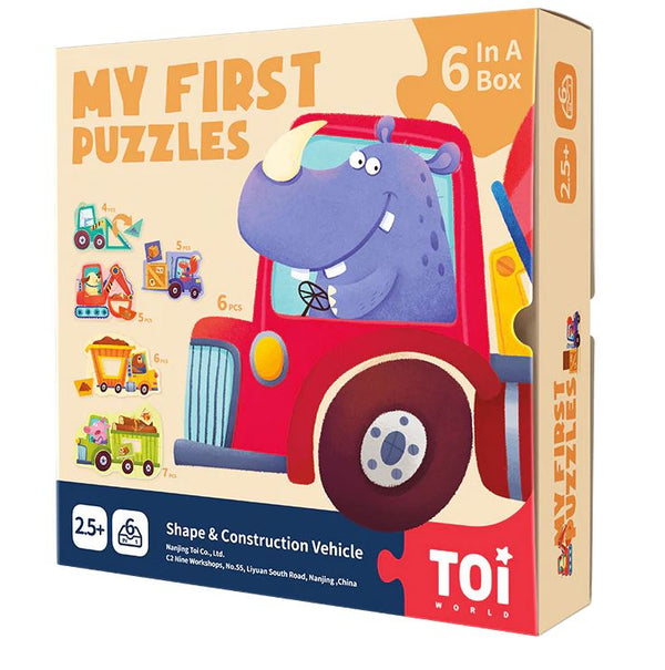 TOI My First Puzzles - Shapes & Construction vehicle