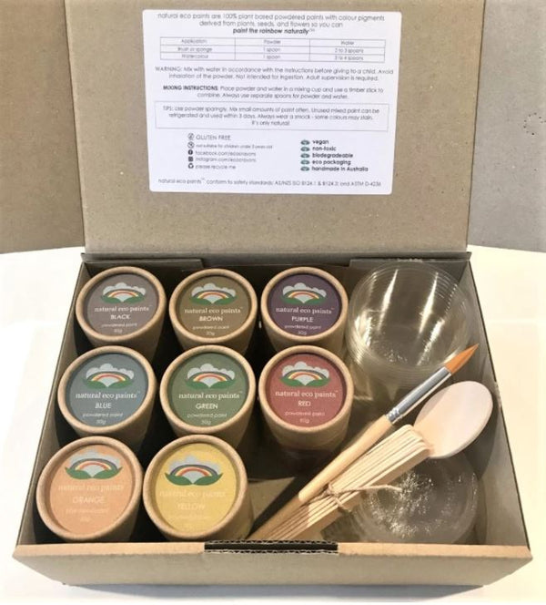 NATURAL ECO PAINTS - ECO-FRIENDLY PLANT-BASED PAINT KIT - VEGAN PAINT, GLUTEN FREE PAINT