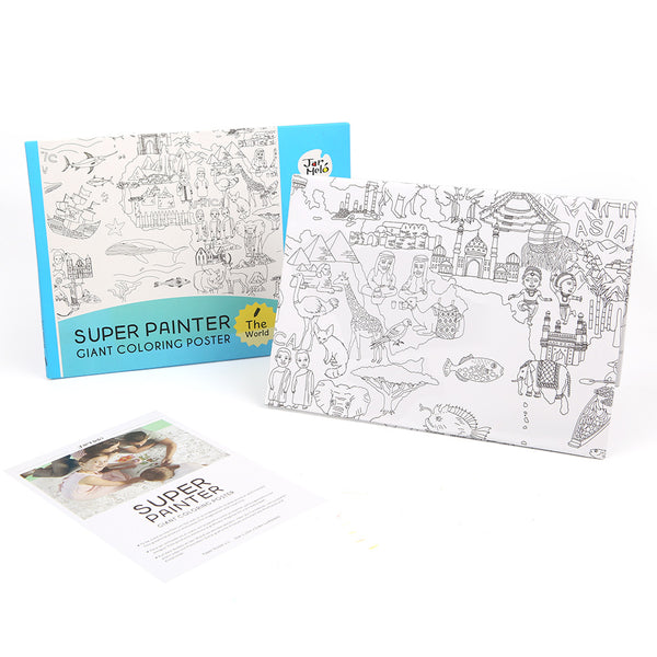 GIANT COLOURING POSTER PADS - THE WORLD