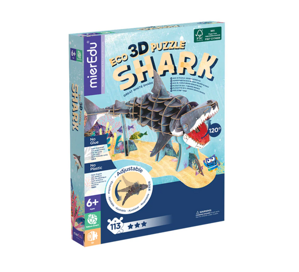 mierEdu ECO 3D Puzzles - Great White Shark