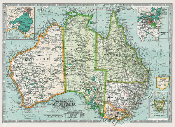Cavallini Poster/Gift Wrap - Australia Map
