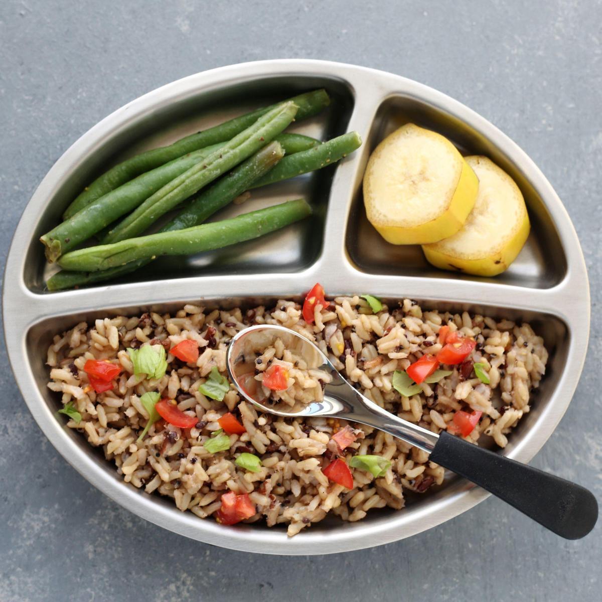 Avanchy Stainless Steel Suction Toddler Plate Bona Family