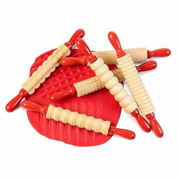 Mini Pattern Rolling Pins set of 6